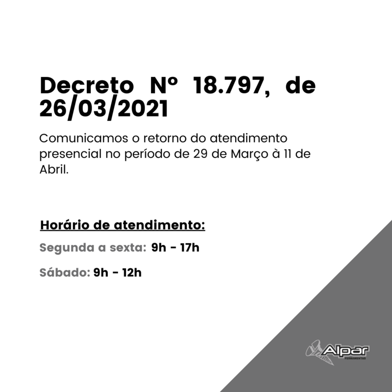 Decreto nº 18.797, de 26/03/2021